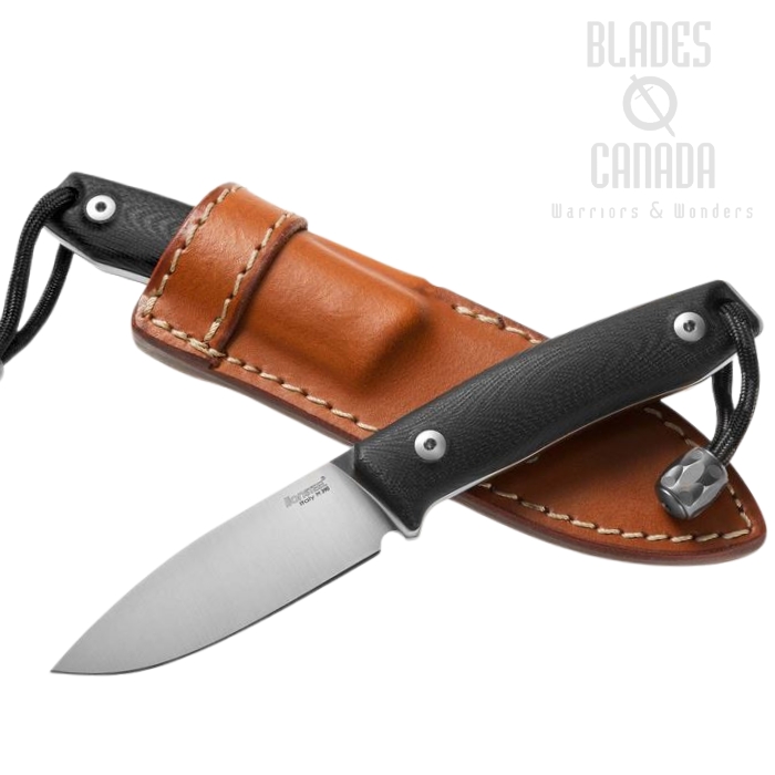 Lion Steel M1 GBK Fixed Blade Knife, M390, G10 Black, Leather Sheath, LSTM1GBK